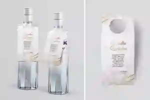 Zawieszka na alkohol oczko Marmur & Złoto - Motyw 1