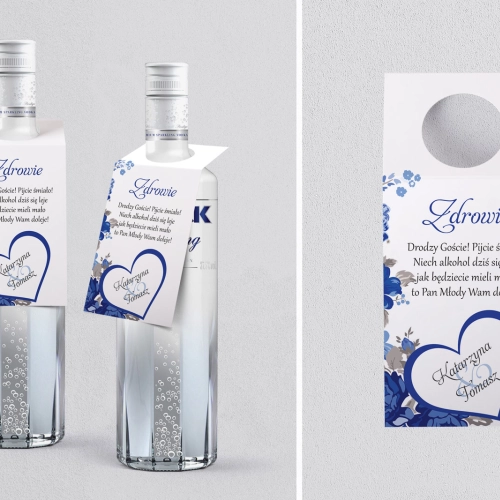 Zawieszka na alkohol oczko Serca Kwiat Motyw 2