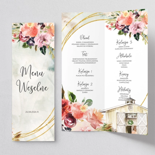 Menu Weselne Spring Love - Motyw 4