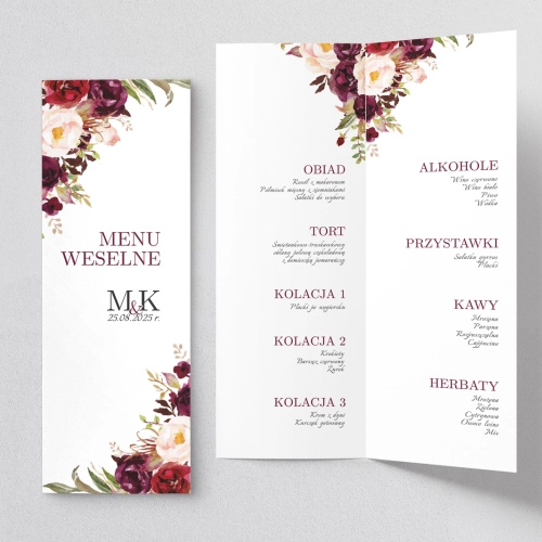 Menu Weselne Fabello - Motyw 2
