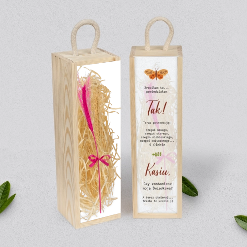 Prośba o Świadkowanie - SNW Akryl naturalna Butterflies - Motyw 4