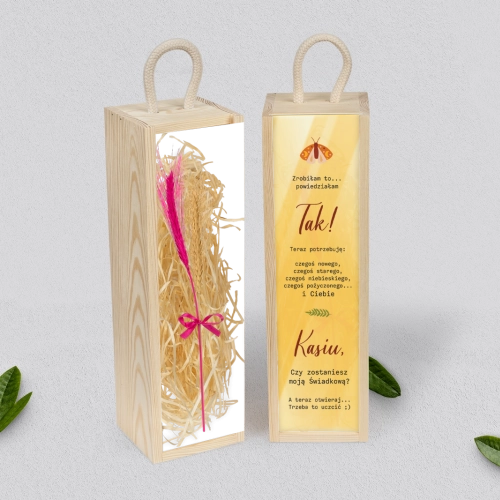 Prośba o Świadkowanie - SNW Akryl naturalna Butterflies - Motyw 3