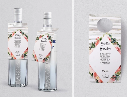 Zawieszka na alkohol oczko Akwarelka Motyw 2