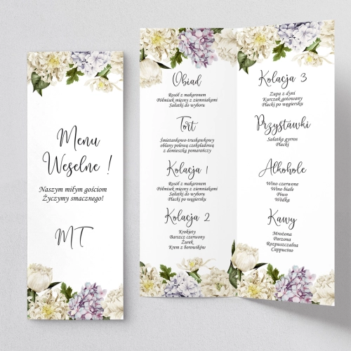 Menu Weselne Ofelia - Motyw 2