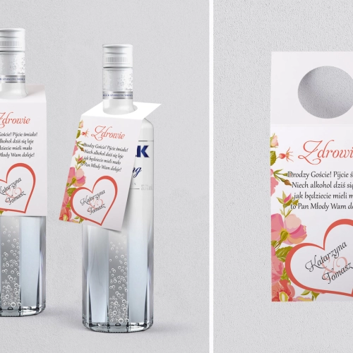 Zawieszka na alkohol oczko Serca Kwiat Motyw 5