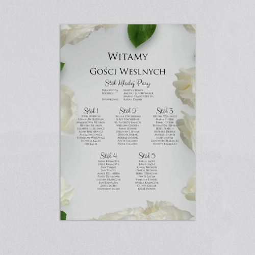 Plan stołów weselnych Soft - Motyw 4