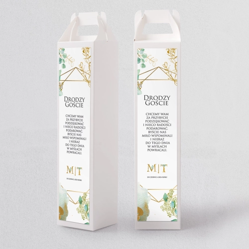 Pudełko na alkohol Golden Green Motyw 1