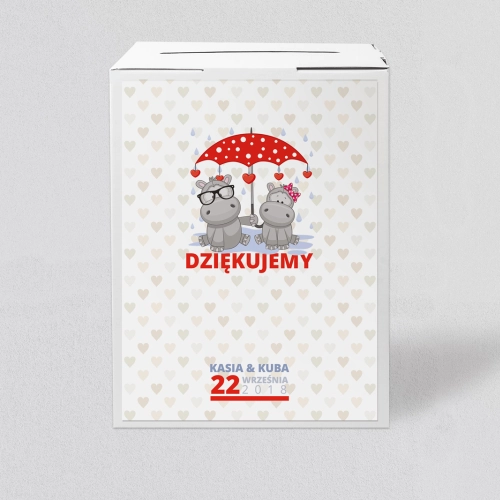Pudełko na koperty i pieniądze Uroczy Deszcz Motyw 15