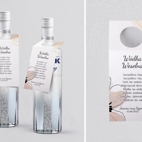 Zawieszka na alkohol oczko Watercolor Wedding Motyw 1