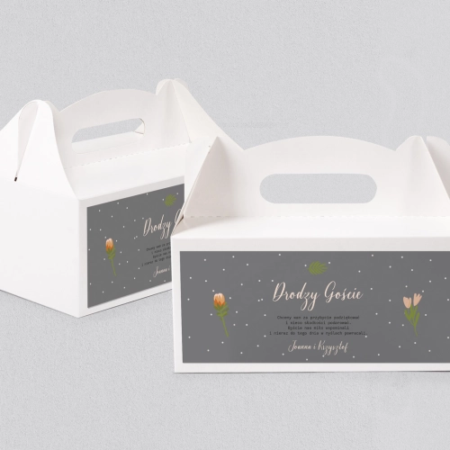 Pudełko na ciasto weselne Butterflies - Motyw 3