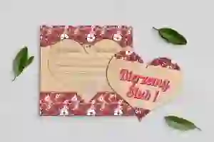 Drewniane Zaproszenie dla Rodziców - Retro Style Motyw 2