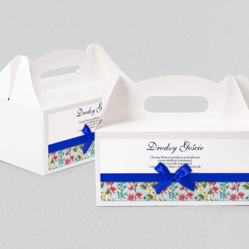 Pudełko na ciasto weselne Nasz Dzień Motyw 2