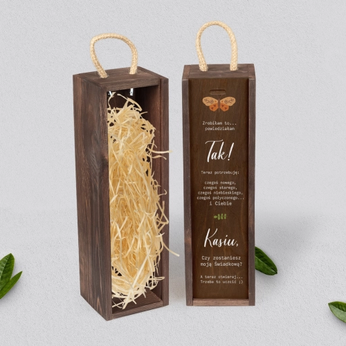 Prośba o Świadkowanie - SNW brązowa Butterflies - Motyw 4