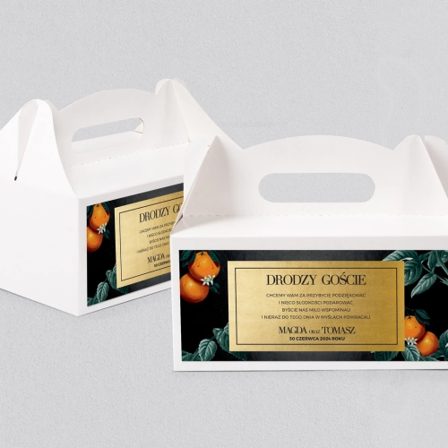 Pudełko na ciasto weselne Amore - Motyw 2