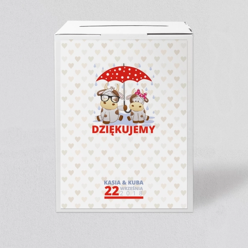 Pudełko na koperty i pieniądze Uroczy Deszcz Motyw 3