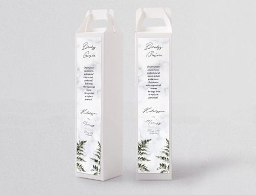 Pudełko na alkohol Marble leaf Motyw 2