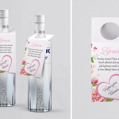 Zawieszka na alkohol oczko Serca Kwiat Motyw 1