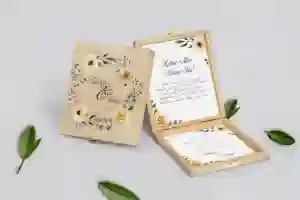 Zaproszenie dla Rodziców - naturalne  Akwarelowe Wianki Motyw 4