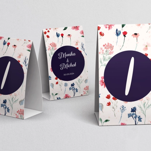 Numerki na stół Wildflowers Motyw 1