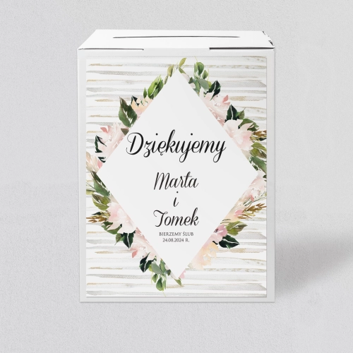 Pudełko na koperty i pieniądze Akwarelka - Motyw 1