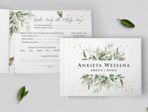 Ankieta Weselna - Leaves Motyw 1