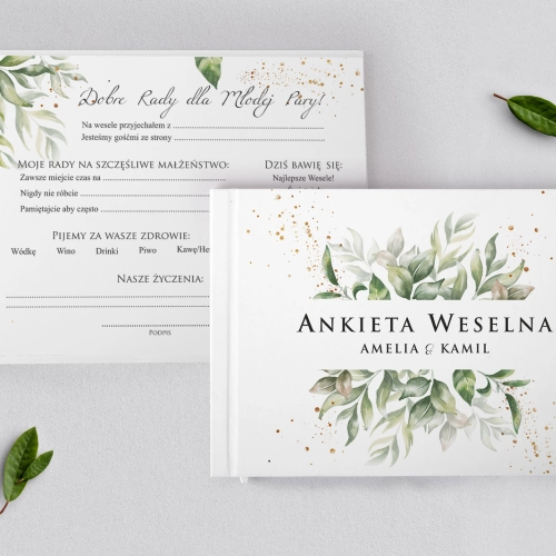 Ankieta Weselna - Leaves Motyw 1