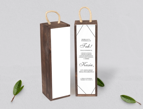 Prośba o Świadkowanie - SNW Akryl brązowa Elegance Motyw 1