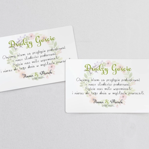 Naklejki na ciasto weselne Rustical Motyw 11