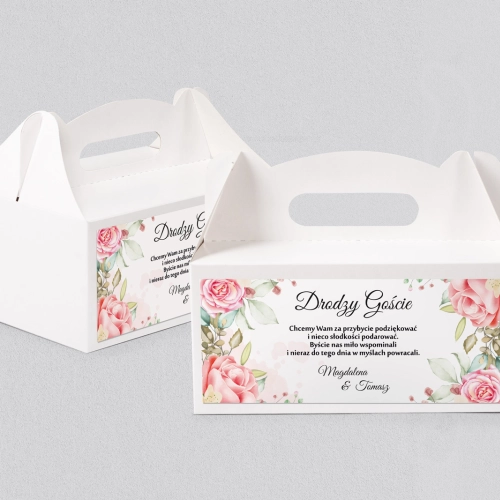 Pudełko na ciasto weselne Amelia - Motyw 5