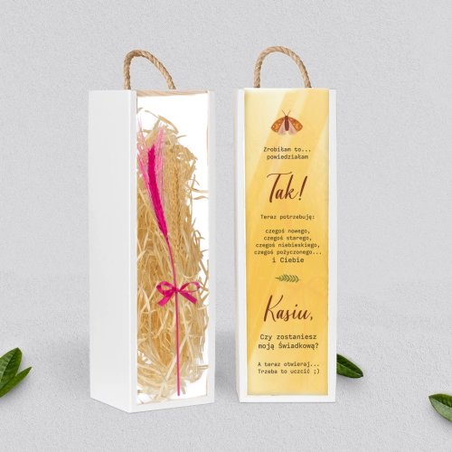 Prośba o Świadkowanie - SNW Akryl biała Butterflies - Motyw 3