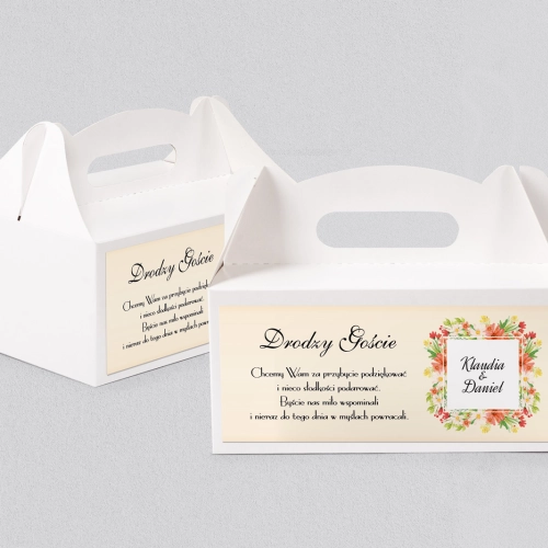 Pudełko na ciasto weselne Love Motyw 4