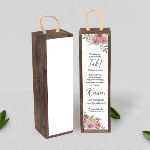 Prośba o Świadkowanie - SNW Akryl brązowa PasteLove Motyw 2