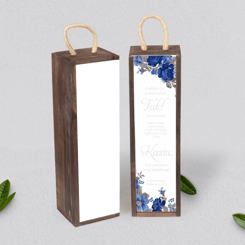 Prośba o Świadkowanie - SNW Akryl brązowa Serca Kwiat Motyw 2