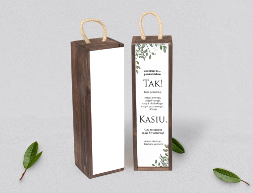 Prośba o Świadkowanie - SNW Akryl brązowa Leaves Motyw 3
