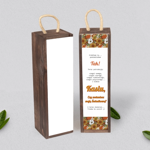 Prośba o Świadkowanie - SNW Akryl brązowa Retro Style Motyw 1