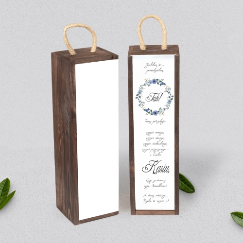 Prośba o Świadkowanie - SNW Akryl brązowa Akwarelowe Wianki Motyw 1