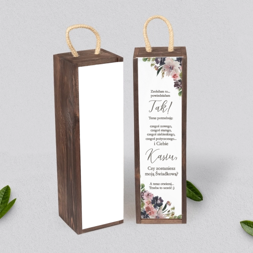 Prośba o Świadkowanie - SNW Akryl brązowa PasteLove Motyw 4