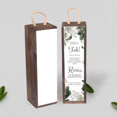 Prośba o Świadkowanie - SNW Akryl brązowa Soft Motyw 1