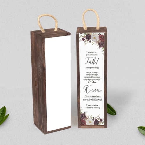 Prośba o Świadkowanie - SNW Akryl brązowa PasteLove Motyw 3