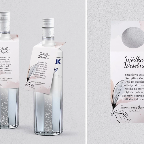 Zawieszka na alkohol oczko Watercolor Wedding Motyw 2