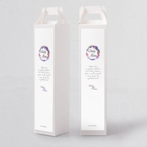 Pudełko na alkohol Akwarelowe Wianki Motyw 7