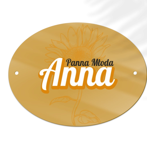 Zawieszka na krzesła - Owalna Sunflowers Motyw 1