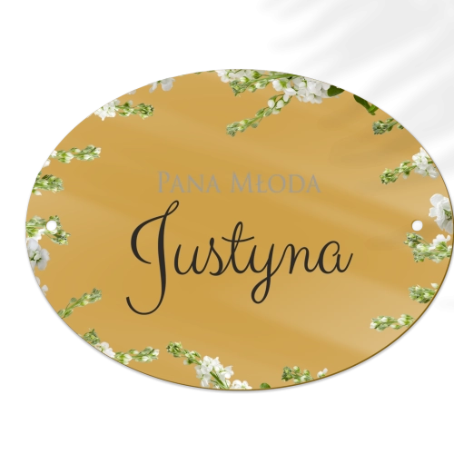 Zawieszka na krzesła - Owalna Soft Motyw 8