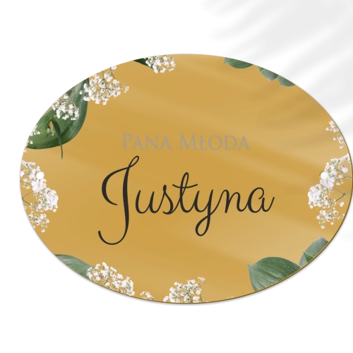 Zawieszka na krzesła - Owalna Soft Motyw 1