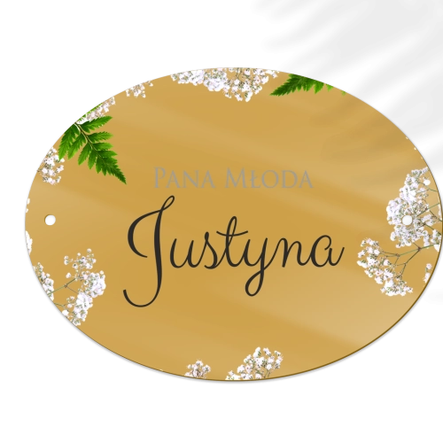 Zawieszka na krzesła - Owalna Soft Motyw 2