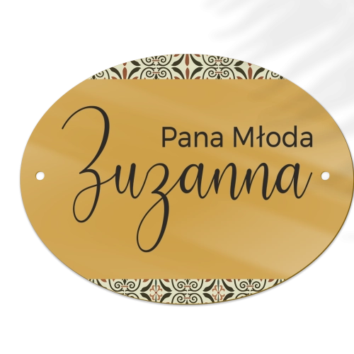 Zawieszka na krzesła - Owalna Vintage Motyw 3