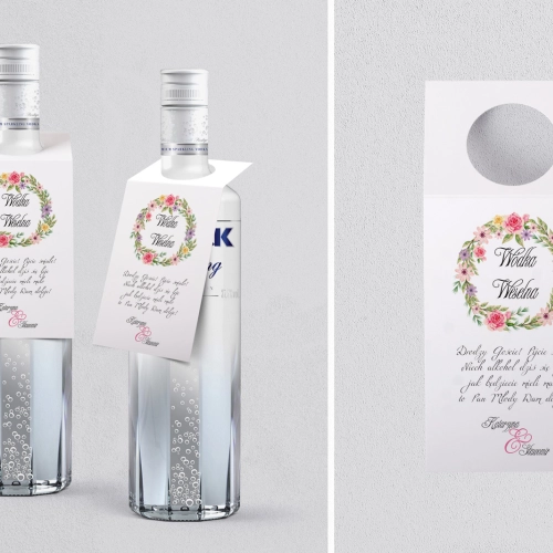 Zawieszka na alkohol oczko Akwarelowe Wianki Motyw 5
