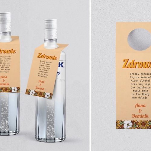 Zawieszka na alkohol oczko Retro Style Motyw 1