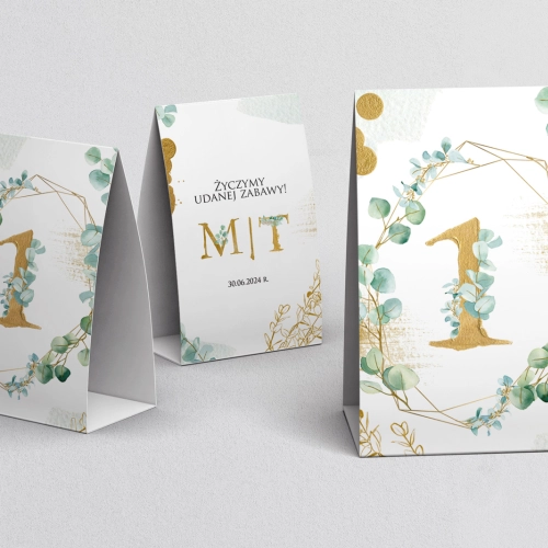 Numerki na stół Golden Green Motyw 2
