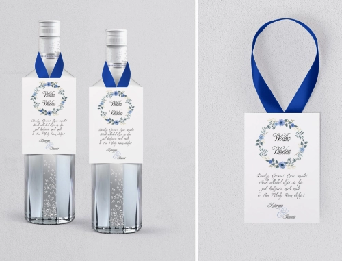 Zawieszka na alkohol Akwarelowe Wianki - Motyw 1